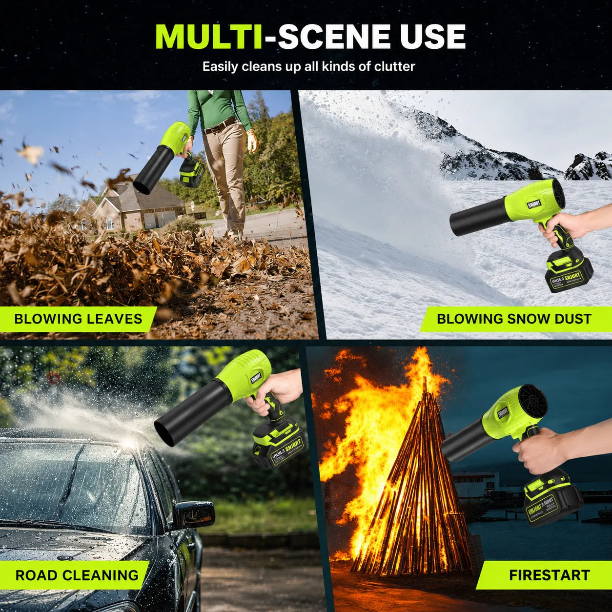 SEDEEP Cordless Leaf Blower Kit | High-Speed Handheld