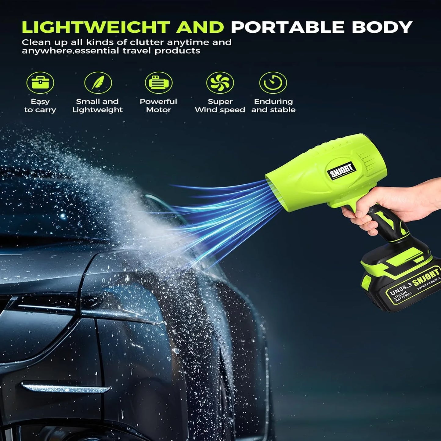 SEDEEP Cordless Leaf Blower Kit | High-Speed Handheld
