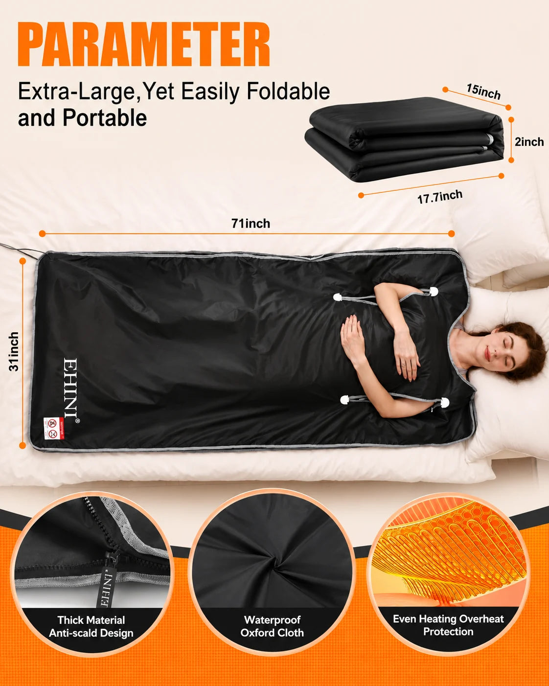 Portable Infrared Sauna Blanket | 176F Home Detox