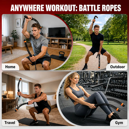 Portable Ropeless Battle Ropes | Adjustable Resistance