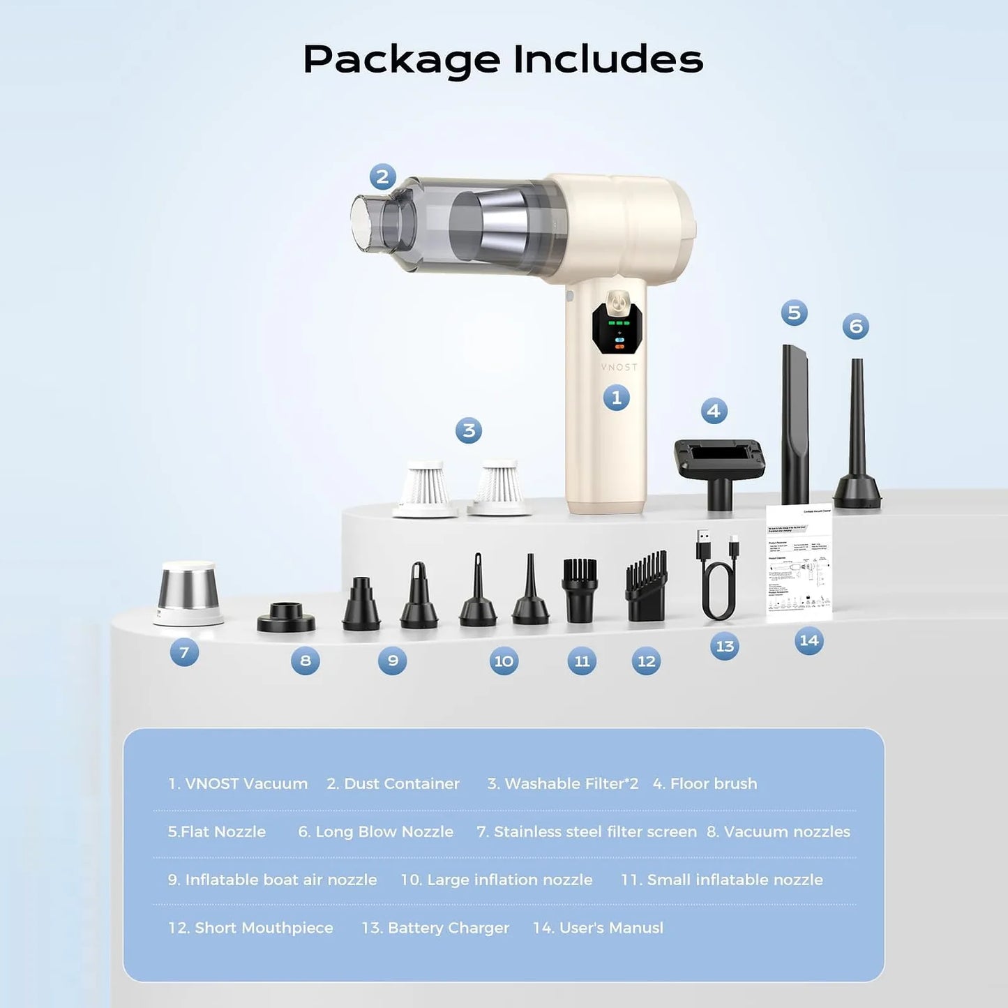 4-in-1 Portable Cordless Vacuum Cleaner