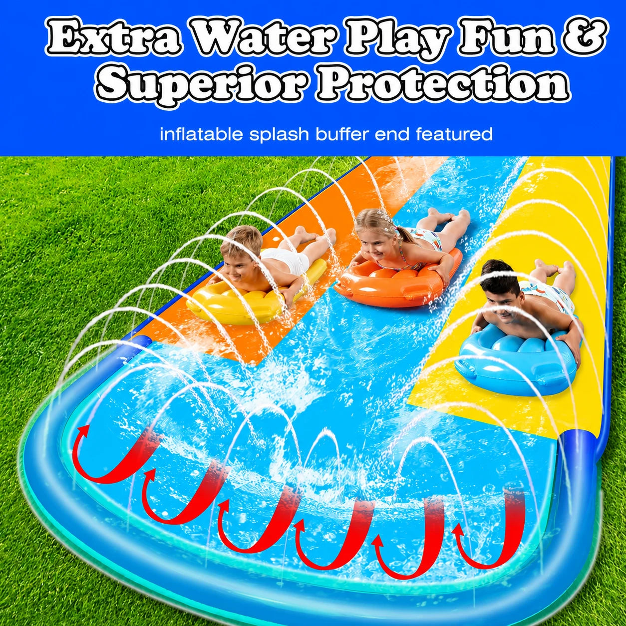 22.1ft Backyard Slip and Slide | Kids Water Slide