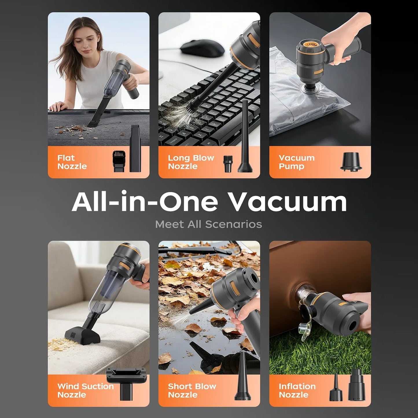 VNOST Handheld Cordless Car Vacuum | 50000Pa Suction