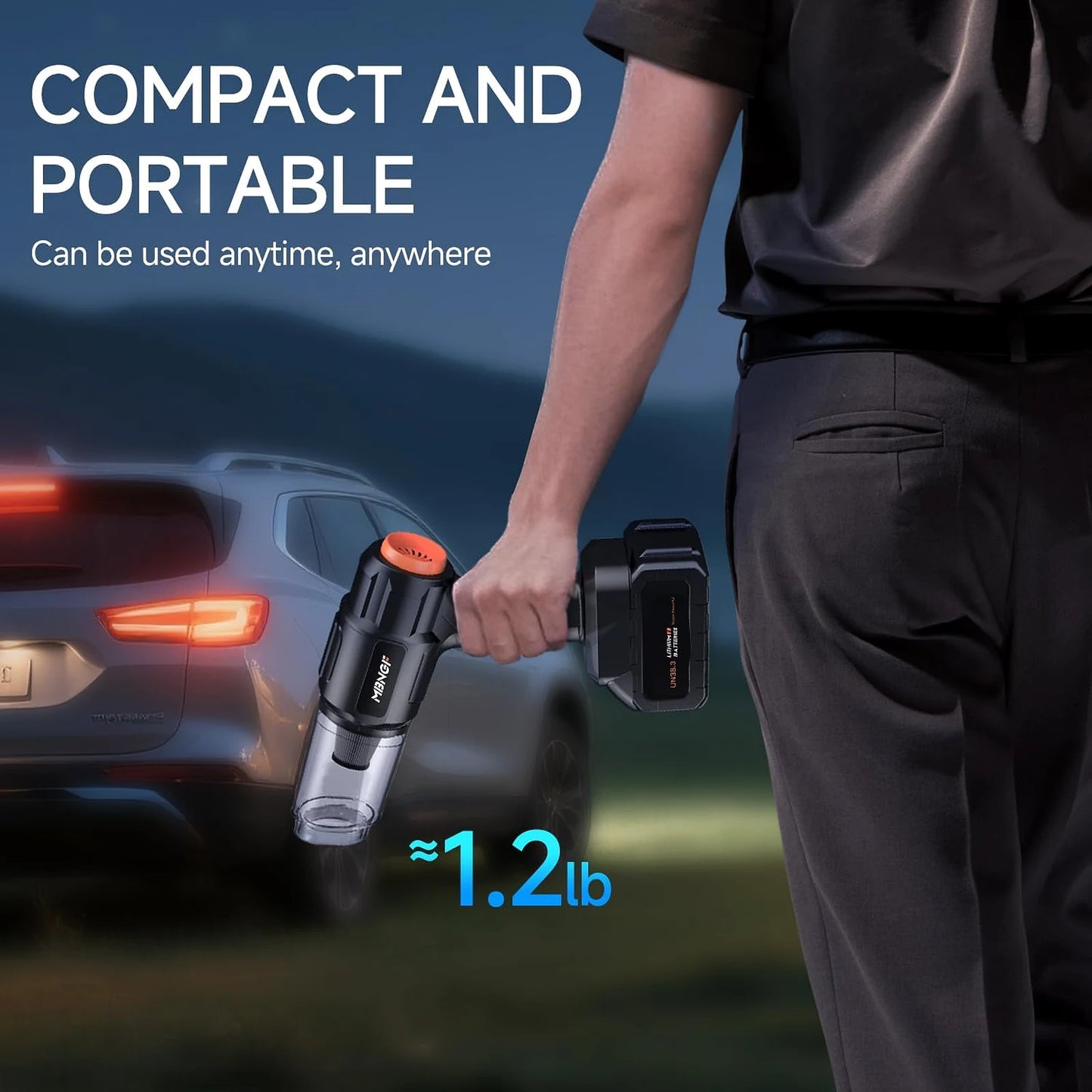 Cordless 2-in-1 Car Vacuum & Blower | Handheld Cleaner