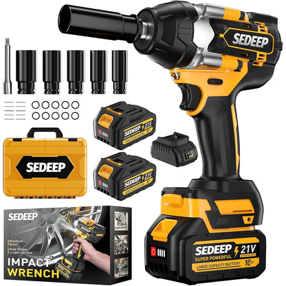 21V Brushless 1/2" Impact Wrench | 1500Nm High Torque