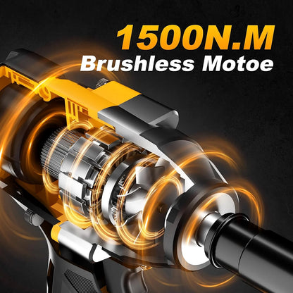 21V Brushless 1/2" Impact Wrench | 1500Nm High Torque