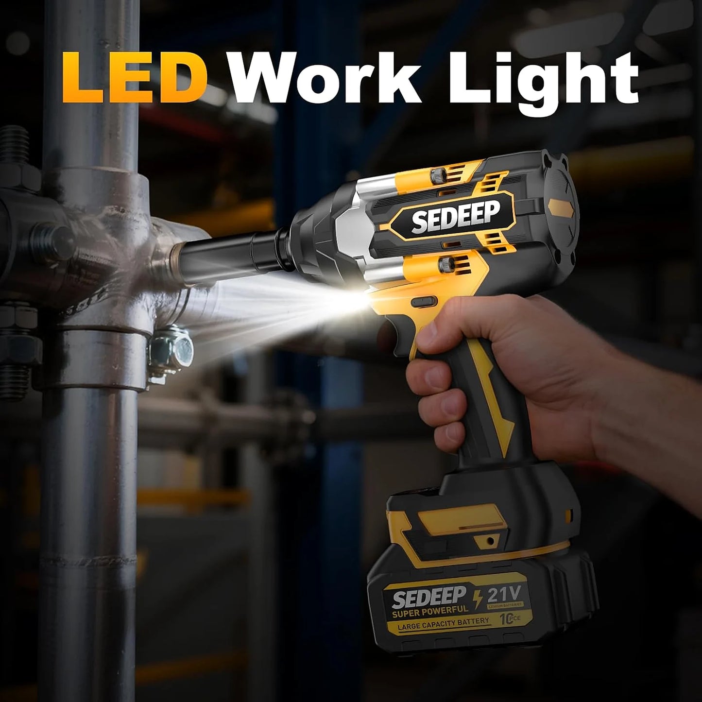 21V Brushless 1/2" Impact Wrench | 1500Nm High Torque